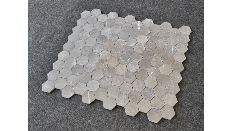 MOZAIKA PIETRA GRAY HEXAGON  MATOWA DOSTĘPNA OD RĘKI 